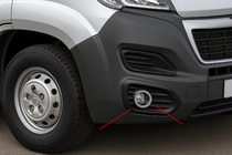 Citroen Jumper 2007-2025 гг. Хромированные накладки на противотуманные фары (нержавейка) фото 1