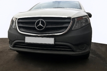 Mercedes Vito/V-class W447 2014- гг. Окантовка решетки (2 шт., нержавейка) фото 1