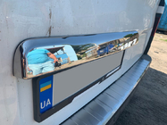 Renault Trafic 2015- гг. Накладка из нержавейки над номером Carmos - Турецкая Нержавеющая Сталь фото 7