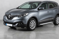 Renault Kadjar 2015-2022 гг. Боковые пороги Allmond Grey (2 шт., алюминий) фото 1