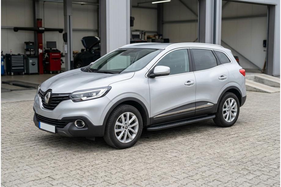 Renault Kadjar 2015-2022 гг. Боковые Подножки Tayga Black (2 шт., Алюминий) Image
