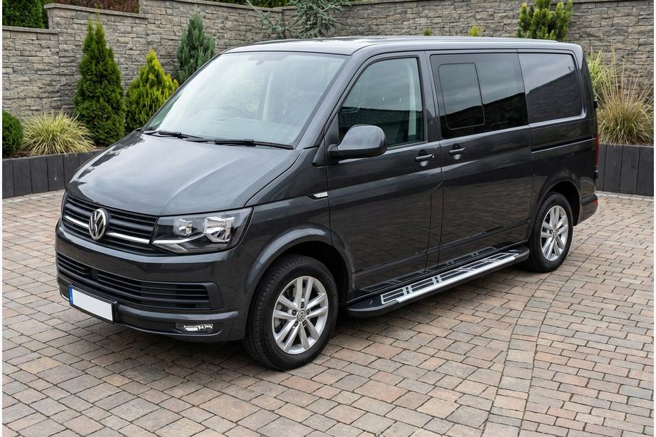 Volkswagen T6 2015-2024 гг. Боковые Подножки Sunrise (2 шт., Алюминий) Image
