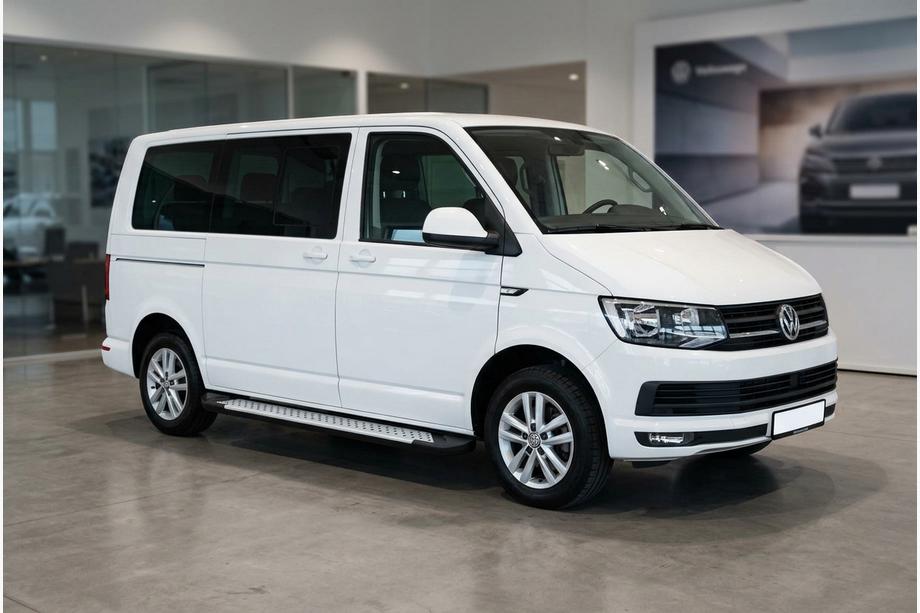 Volkswagen T6 2015-2024 гг. Боковые пороги Allmond Grey (2 шт., алюминий) Image