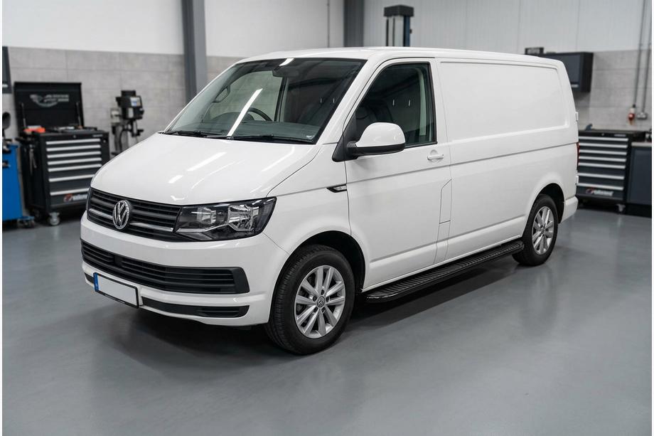 Volkswagen T6 2015-2024 гг. Боковые Подножки Tayga Black (2 шт., Алюминий) Фото 1