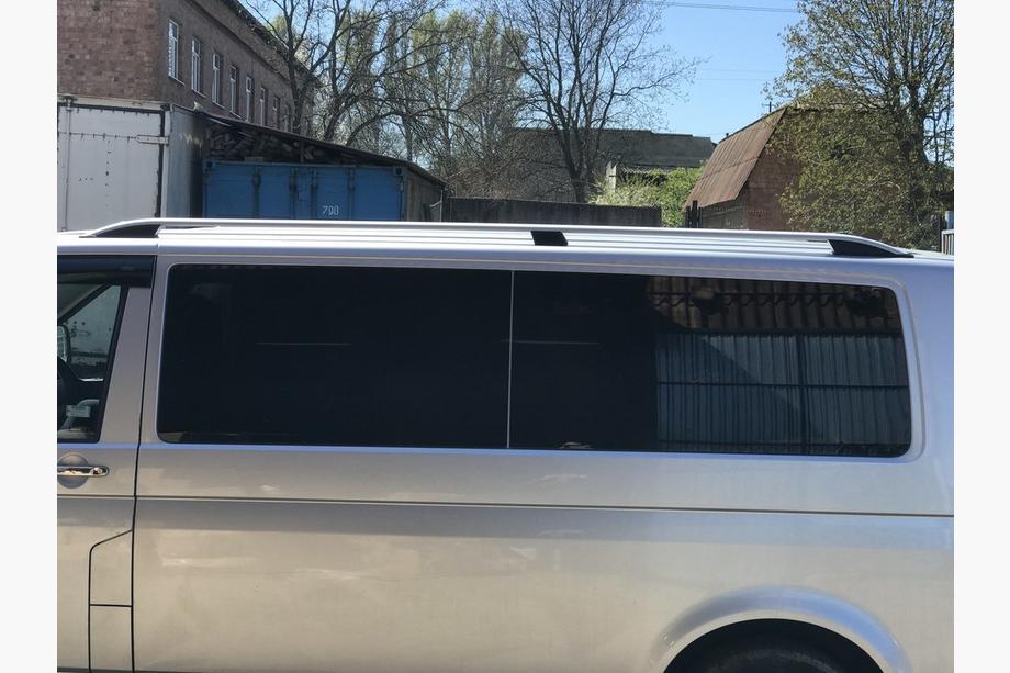 Volkswagen T6 2015-2024 гг. Рейлинги CROWN (серый мат) Длинная База Фото 11
