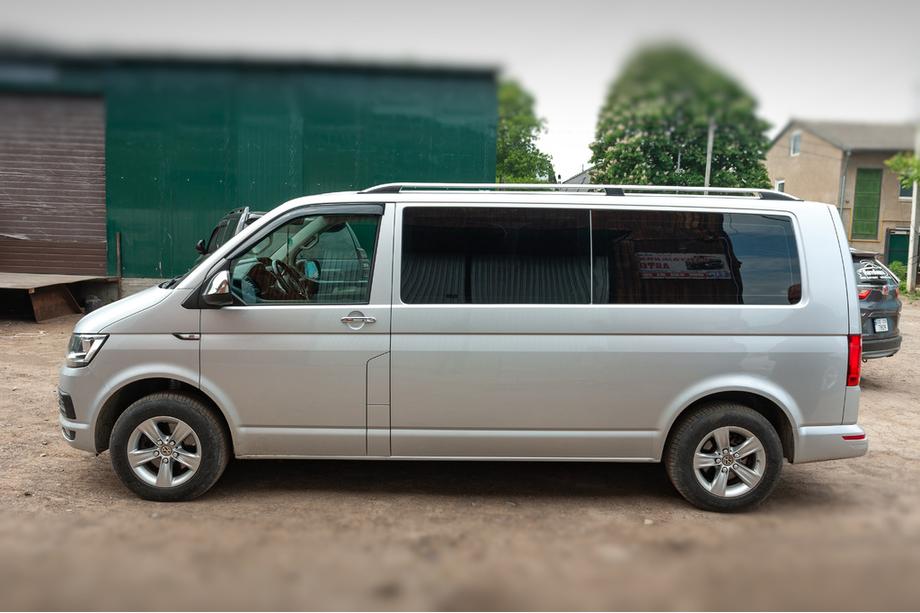 Volkswagen T6 2015-2024 гг. Рейлинги CROWN (серый мат) Длинная База Фото 3
