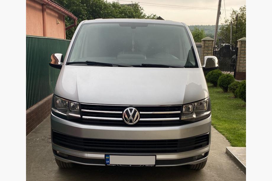 Volkswagen T6 2015-2024 гг. Накладки на верхнюю решетку 2015-2019 (2 шт, нержавейка) Фото 2