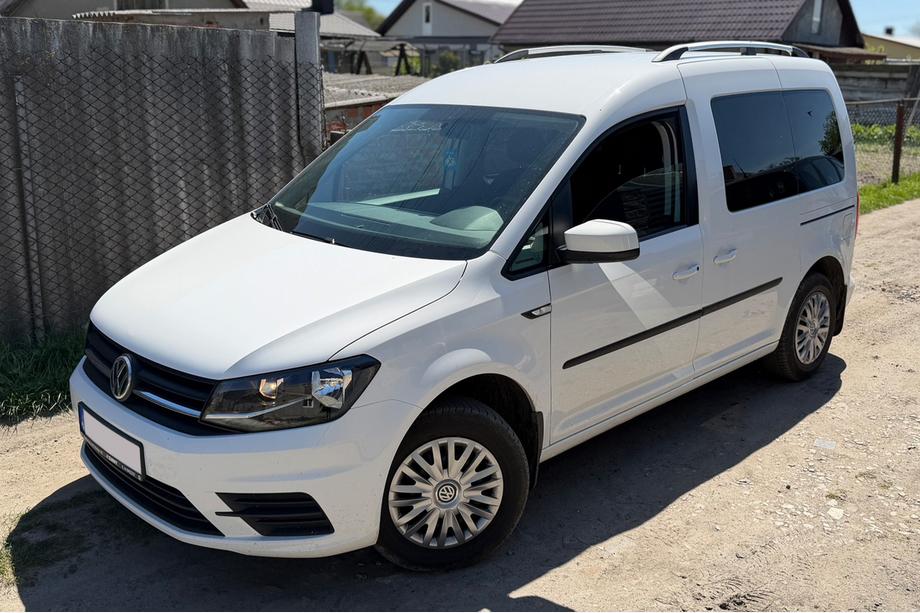 Volkswagen Caddy 2015-2020 гг. Хромированные Рейлинги Стандартная база, Пластиковые ножки Фото 5