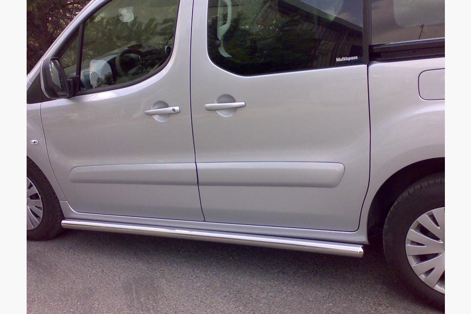 Citroen Berlingo 1996-2008 гг. Боковые трубы (2 шт., нержавейка) Ø60, без пластиковых накладок Фото 2