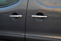 Citroen Berlingo 2008-2018 гг. Хромированные Накладки на Ручки (Нержавейка) 4 штуки, Carmos - Турецкая сталь фото 1