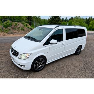 Черные рейлинги CAN Оригинальный дизайн (металлические ножки) Mercedes Vito W639 2004-2014 гг. фото 2