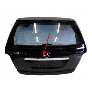 Хромированная накладка над номером (нержавейка) Mercedes ML W164 2005-2011 гг. фото 1