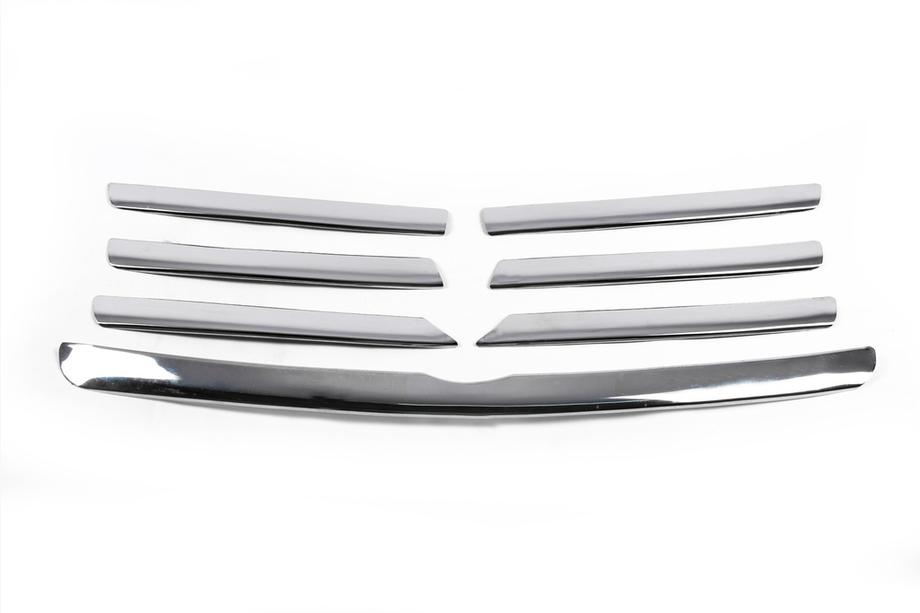 Mercedes Vaneo W414 2001-2005 гг. Хромированные накладки на решетку радиатора (7 частей, нержавейка) Фото 2