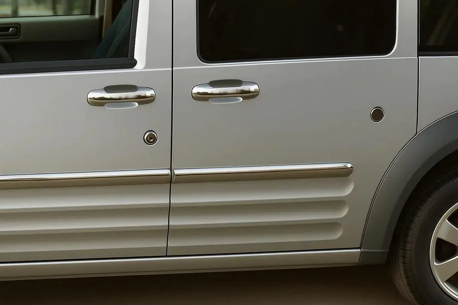 Ford Connect 2002–2006 гг. Накладки на замок (5 шт, нержавейка) Image