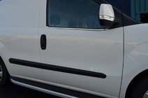 Fiat Doblo II 2010-2022 гг. Окантовка стекол Нержавейка 4 шт, OmsaLine - Итальянская Нержавейка фото 3