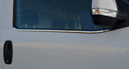 Fiat Doblo II 2010-2022 гг. Окантовка стекол Нержавейка 4 шт, OmsaLine - Итальянская Нержавейка фото 6