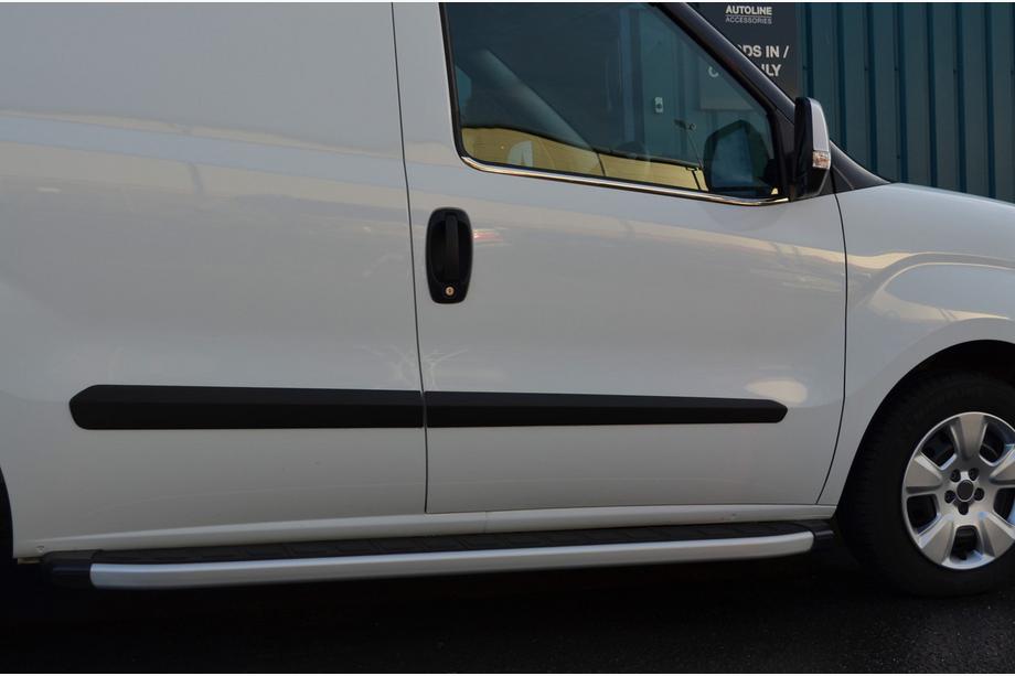 Fiat Doblo II 2010-2022 гг. Окантовка стекол Нержавейка 4 шт, OmsaLine - Итальянская Нержавейка Image