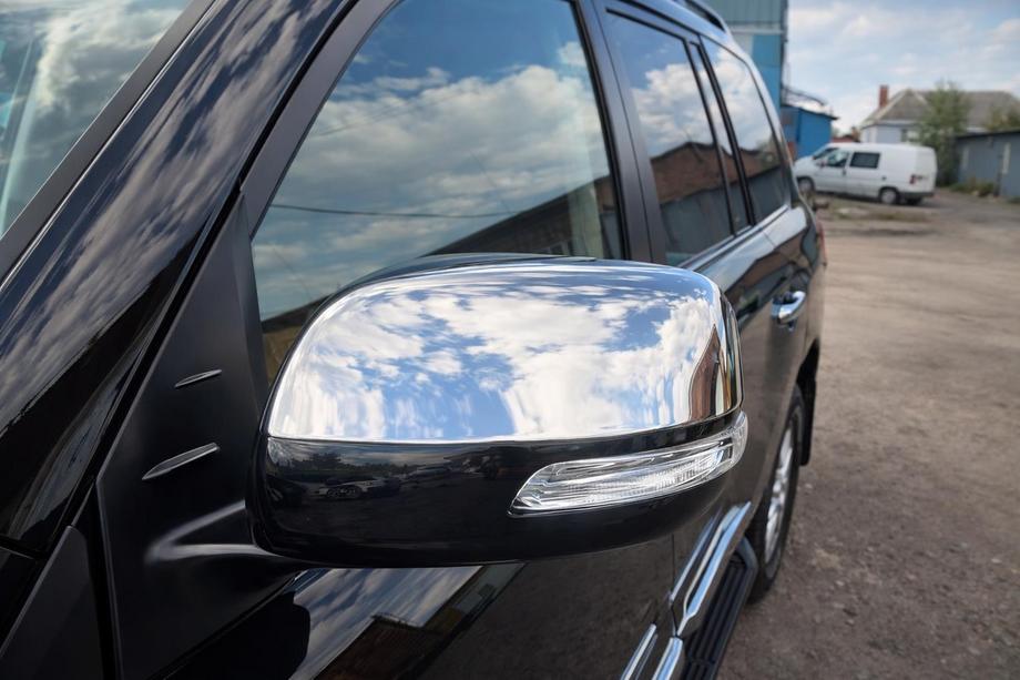 Toyota Land Cruiser Prado 150 2009-2023 гг. Накладки на Зеркала (2 шт., Нержавейка) Image