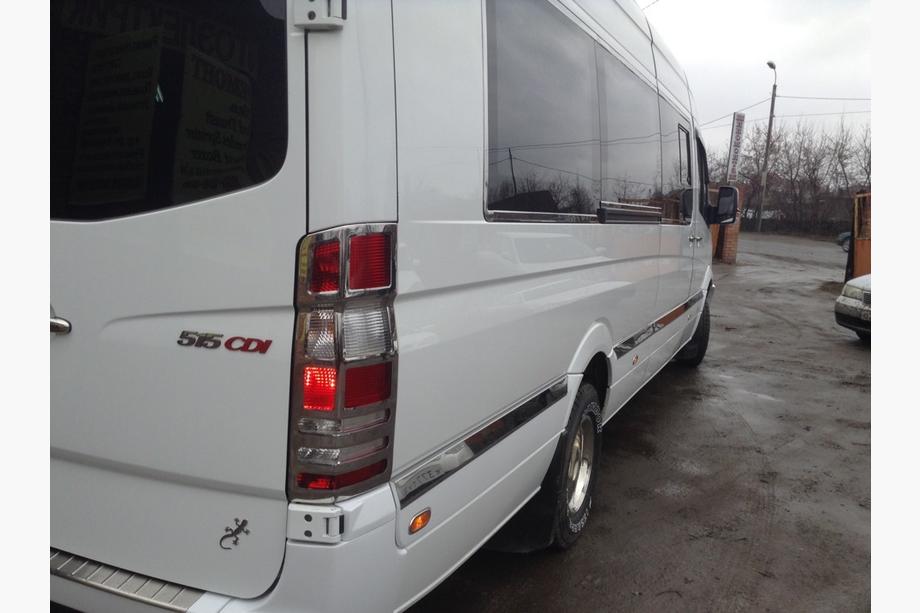 Mercedes Sprinter W906 2006–2018 гг. Накладки на двери из нержавеющей стали Средняя база. OmsaLine - Итальянская нержавейка Фото 7