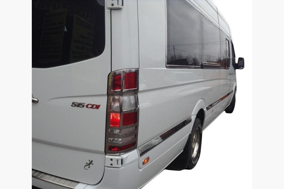 Volkswagen Crafter 2006-2016 гг. Накладки на двери из нержавеющей стали ExtraLong. OmsaLine - Итальянская Нержавейка Фото 6