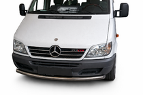 Mercedes Sprinter W901/902/903/904/905 1995–2006 гг. Передняя защита ST008 (нержавейка) фото 1