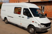 Mercedes Sprinter W901/902/903/904/905 1995–2006 гг. Боковые трубы (2 шт., нержавейка) Средняя База, Ø60 фото 5
