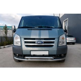 Передняя защита ST014 (2006-2014, Нержавейка) Ford Transit 2000–2014 гг. фото 1