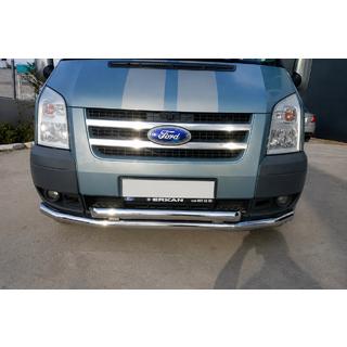 Передняя защита ST014 (2006-2014, Нержавейка) Ford Transit 2000–2014 гг. фото 2