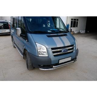 Передняя защита ST014 (2006-2014, Нержавейка) Ford Transit 2000–2014 гг. фото 3