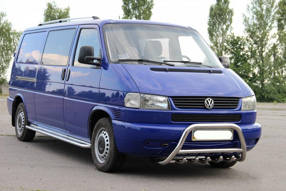 Volkswagen T4 Caravelle/Multivan 1990–2003 гг. Кенгурятник WT003 60мм Нержавейка 60мм, с надписью Фото 3