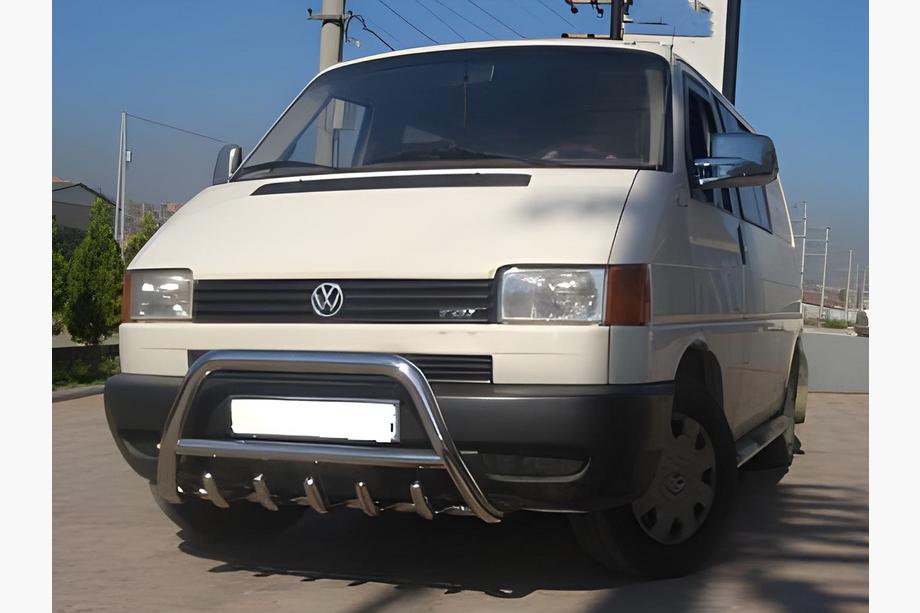 Volkswagen T4 Caravelle/Multivan 1990–2003 гг. Кенгурятник WT003 60мм Нержавейка 60мм, с надписью Фото 8