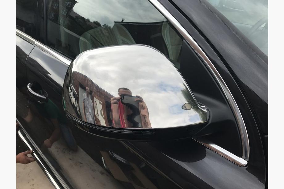 Audi Q7 2005-2015 гг. Накладки на Зеркала (2 шт, Нержавейка) Фото 2