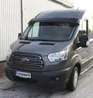 Ford Transit 2014- гг. Козырек на лобовое стекло (черный глянец, 5мм) фото 6