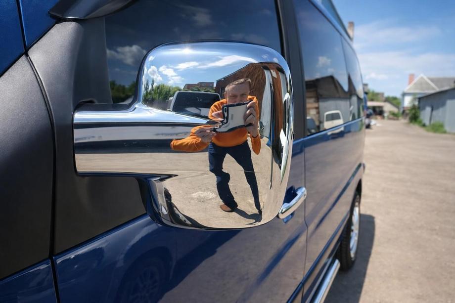 Mercedes Vito W638 1996-2003 гг. Накладки на Зеркала (2 шт, Хром) Image