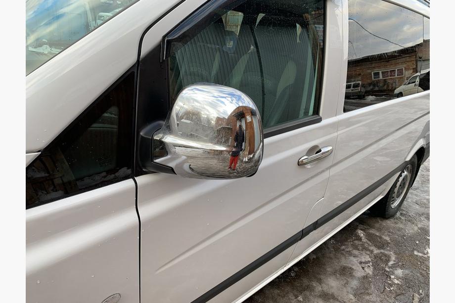 Mercedes Vito W639 2004-2014 гг. Хромированные Накладки на Зеркала VITO 2004-2010 (2 шт) Фото 2