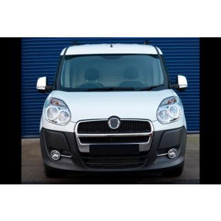 Накладки на решетку радиатора (2010-2015, полный комплект, нержавейка) Fiat Doblo II 2010-2022 гг. фото 2