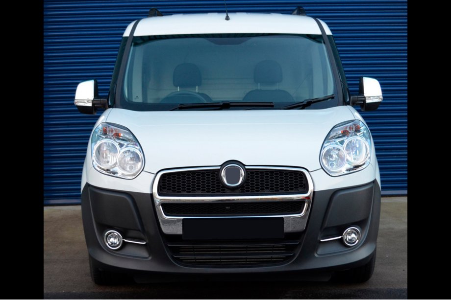 Fiat Doblo II 2010-2022 гг. Накладки на решетку радиатора (2010-2015, полный комплект, нержавейка) Carmos - Турецкая Нержавеющая Сталь Фото 2