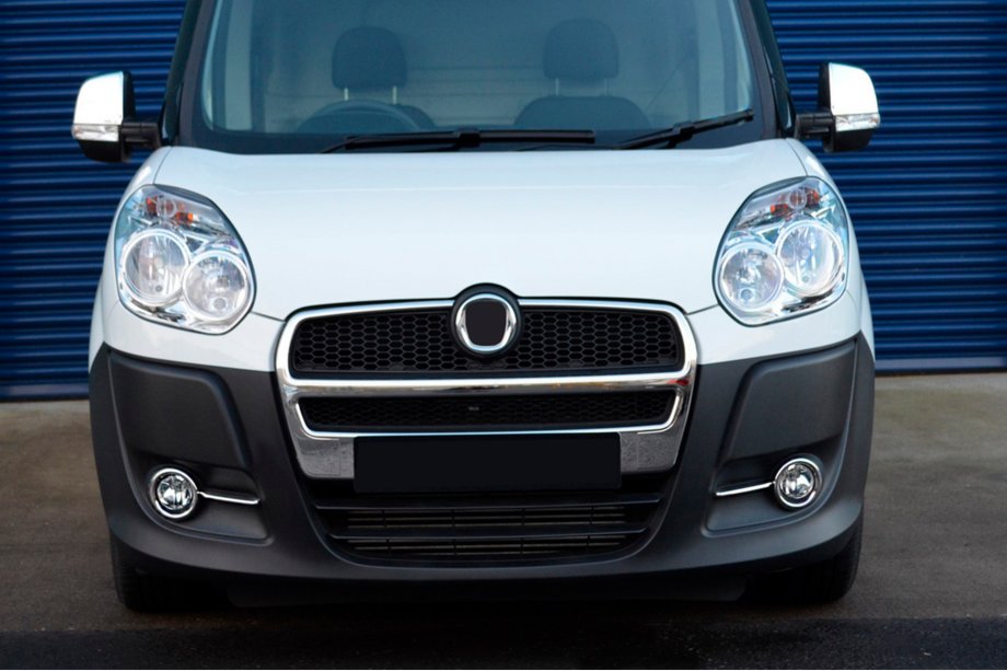 Fiat Doblo II 2010-2022 гг. Окантовки противотуманных фар с полосками (2010-2015, 4 шт., нержавейка) Фото 5