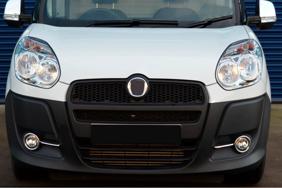 Fiat Doblo II 2010-2022 гг. Окантовки противотуманных фар с полосками (2010-2015, 4 шт., нержавейка) Фото 6