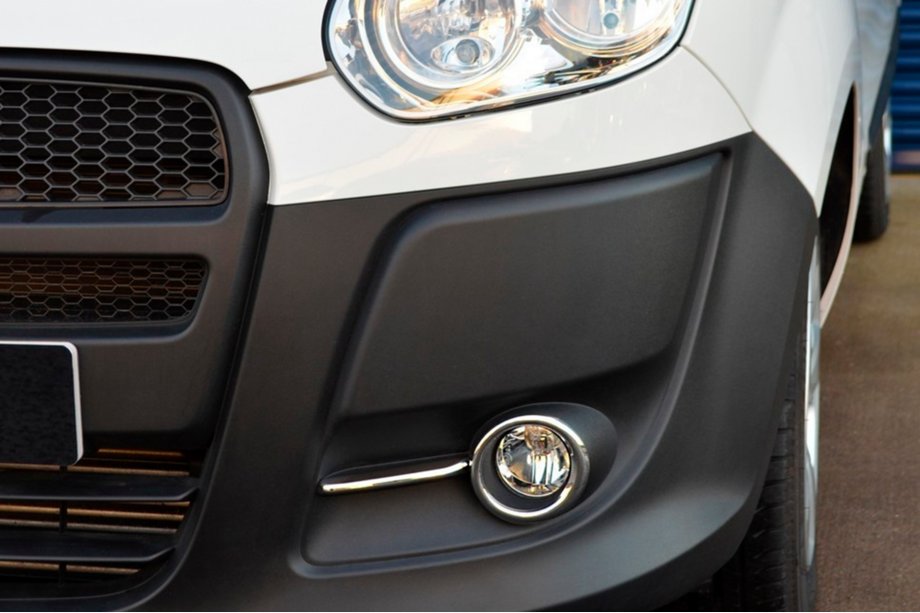 Fiat Doblo II 2010-2022 гг. Окантовки противотуманных фар с полосками (2010-2015, 4 шт., нержавейка) Фото 7