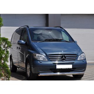 Передняя защита ST008 (нержавейка) Mercedes Vito W639 2004-2014 гг. фото 3