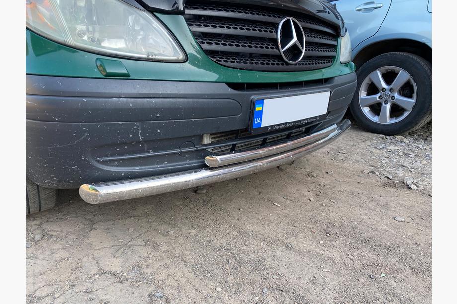 Mercedes Vito W639 2004-2014 гг. Передняя защита ST014 (нержавейка) 2004-2010, 60 ↗ 42мм Фото 3