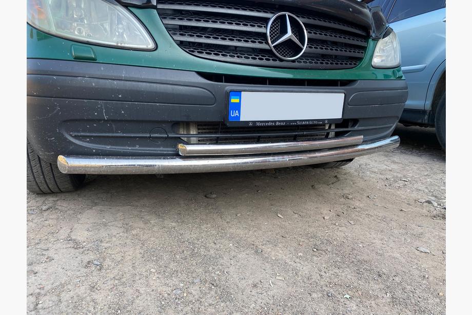 Mercedes Vito W639 2004-2014 гг. Передняя защита ST014 (нержавейка) 2004-2010, 60 ↗ 42мм Фото 4