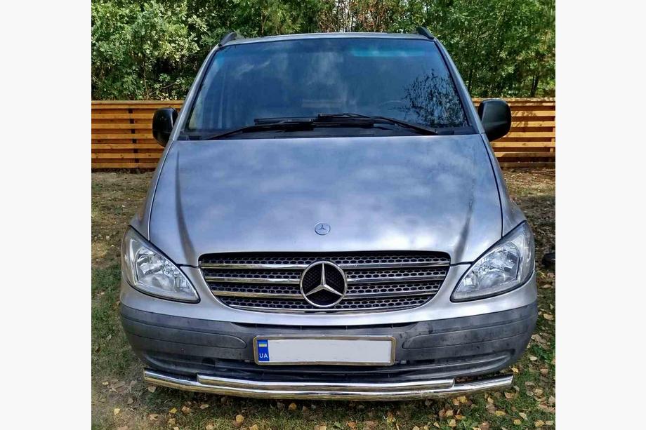 Mercedes Vito W639 2004-2014 гг. Передняя защита ST014 (нержавейка) 2004-2010, 60 ↗ 42мм Фото 12