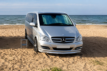 Mercedes Vito W639 2004-2014 гг. Накладка на бампер BRB V1 (под покраску) Год 2004-2010 фото 1