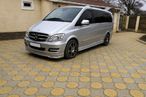 Mercedes Vito W639 2004-2014 гг. Накладка на бампер BRB V1 (под покраску) Год 2004-2010 фото 3