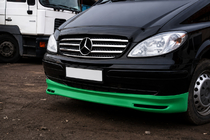 Mercedes Vito W639 2004-2014 гг. Накладка на бампер BRB V1 (под покраску) Год 2004-2010 фото 5