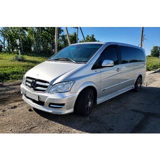 Накладка на бампер BRB V1 (под покраску) Mercedes Vito W639 2004-2014 гг. фото 2