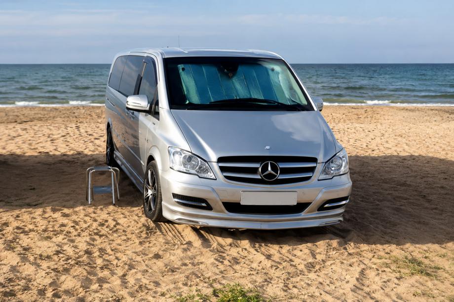 Mercedes Vito W639 2004-2014 гг. Накладка на бампер BRB V1 (под покраску) Год 2004-2010 Image