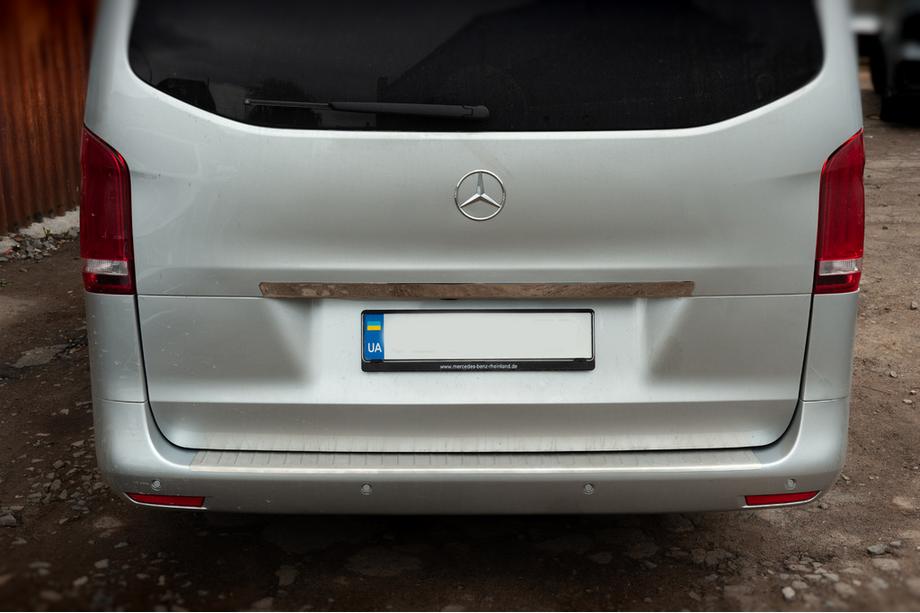 Mercedes Vito/V-class W447 2014- гг. Накладка на задний бампер OmsaLine Нержавейка Фото 3